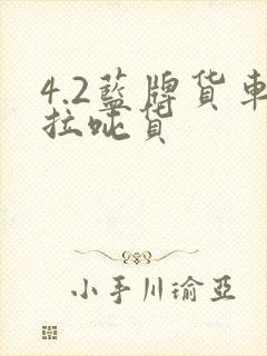 4.2蓝牌货车拉吨货