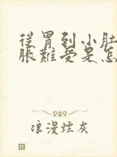 从胃到小肚子都胀难受是怎么回事