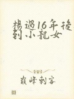 杨过16年后见到小龙女