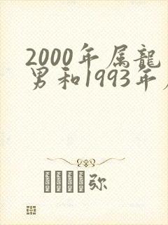 2000年属龙男和1993年属鸡女配吗