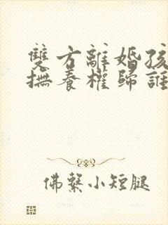 双方离婚孩子的抚养权归谁