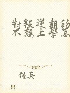 对叛逆期的男孩不想上学怎么办