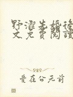 野涩先婚后爱全文免费阅读笔趣阁