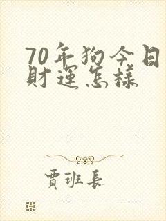 70年狗今日偏财运怎样