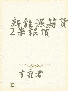 新能源箱货4.2米报价