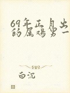 69年正月出生的属鸡男一生的命运封面