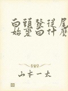 白头发从尾部开始变白什么原因?