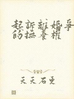 起诉离婚争取娃的抚养权封面