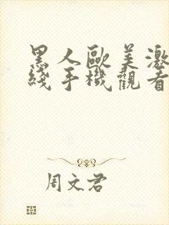 黑人欧美激情在线手机观看