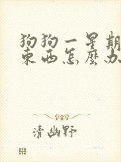 狗狗一星期不吃东西怎么办