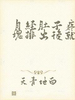 月经肚子疼有血块排出后就不痛封面