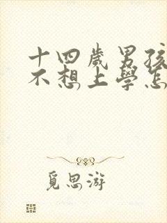 十四岁男孩叛逆不想上学怎么办