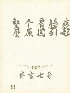 整个肩膀疼是什么原因引起的