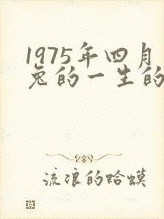 1975年四月兔的一生的命运