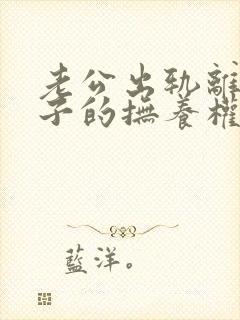 老公出轨离婚孩子的抚养权归谁