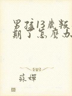 男孩13岁叛逆期了怎么办