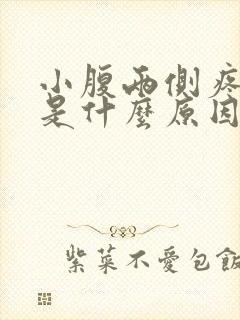 小腹两侧疼女性是什么原因