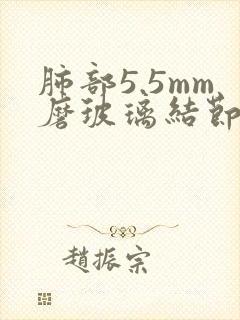 肺部5.5mm磨玻璃结节怎么办