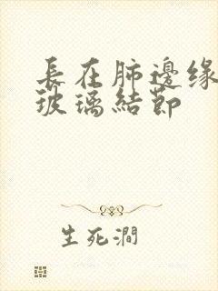 长在肺边缘的磨玻璃结节