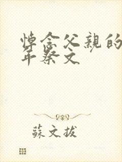 悼念父亲的三周年祭文封面