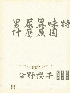 男尿异味特别重什么原因