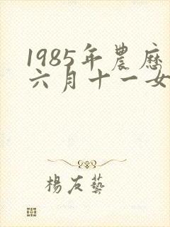 1985年农历六月十一女的命运