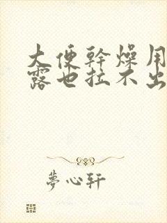 大便干燥用开塞露也拉不出来怎么办