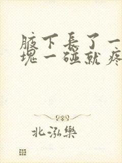 腋下长了一个硬块一碰就疼