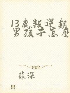 13岁叛逆期的男孩子怎么去引导