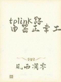 tplink路由器正常工作灯怎么亮封面