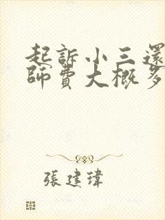 起诉小三还钱律师费大概多少