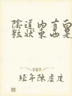 阴道内有白色米粒状东西是什么