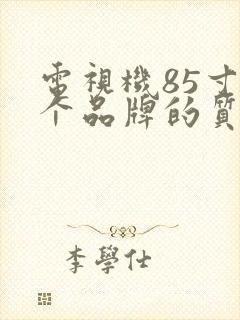 电视机85寸哪个品牌的质量最好