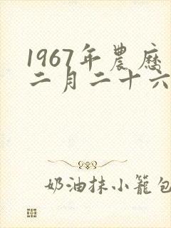 1967年农历二月二十六什么命封面