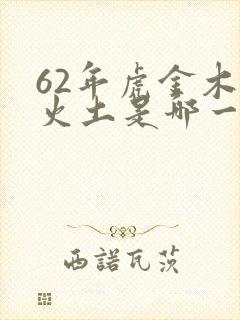 62年虎金木水火土是哪一个命