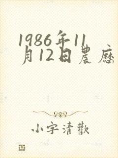 1986年11月12日农历生辰八字封面