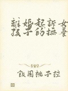 离婚起诉女方要孩子的抚养权