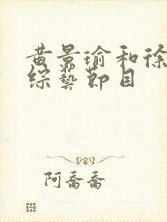 黄景瑜和徐璐的综艺节目封面