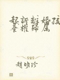 起诉离婚孩子抚养权归属