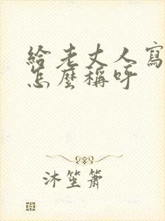 给老丈人写袱子怎么称呼封面