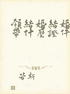 领结婚结婚证要带什么证件封面