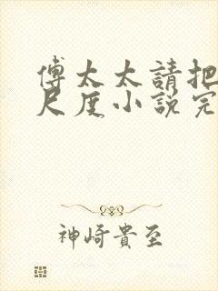 傅太太请把握好尺度小说完整版大结局