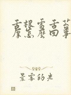 舌根处舌苔白腻厚怎么回事封面