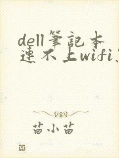 dell笔记本连不上wifi怎么回事