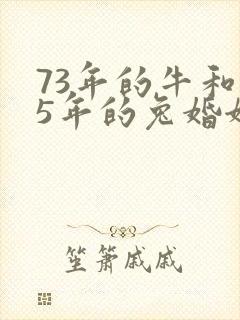 73年的牛和75年的兔婚姻怎么样封面