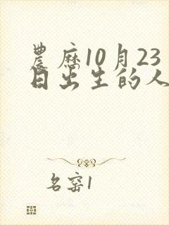 农历10月23日出生的人命运如何