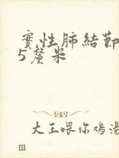 实性肺结节0.5厘米