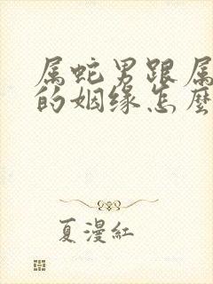 属蛇男跟属龙女的姻缘怎么样