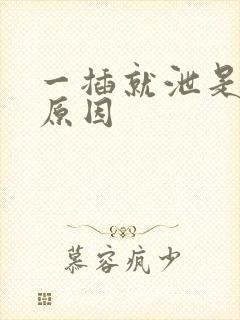 一插就泄是什么原因