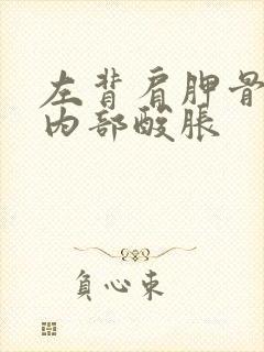 左背肩胛骨下部内部酸胀